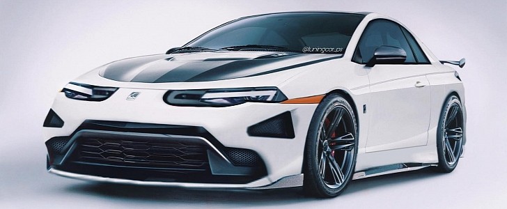 2023 Saturn SC2 muscle coupe revival rendering