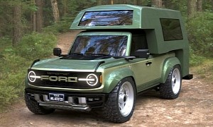 Retro-Digital Ford Bronco Raptor Camper for Overlanding Has All, Air Ride Included