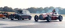 Retro Drag Race Sees Caterham 170R Take On MINI Oselli and Tipo 184