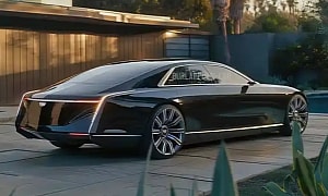 Retro-Futuristic, Imagined Cadillac EV Sedan Doesn't Want to Be Called CT6. DeVille Then?