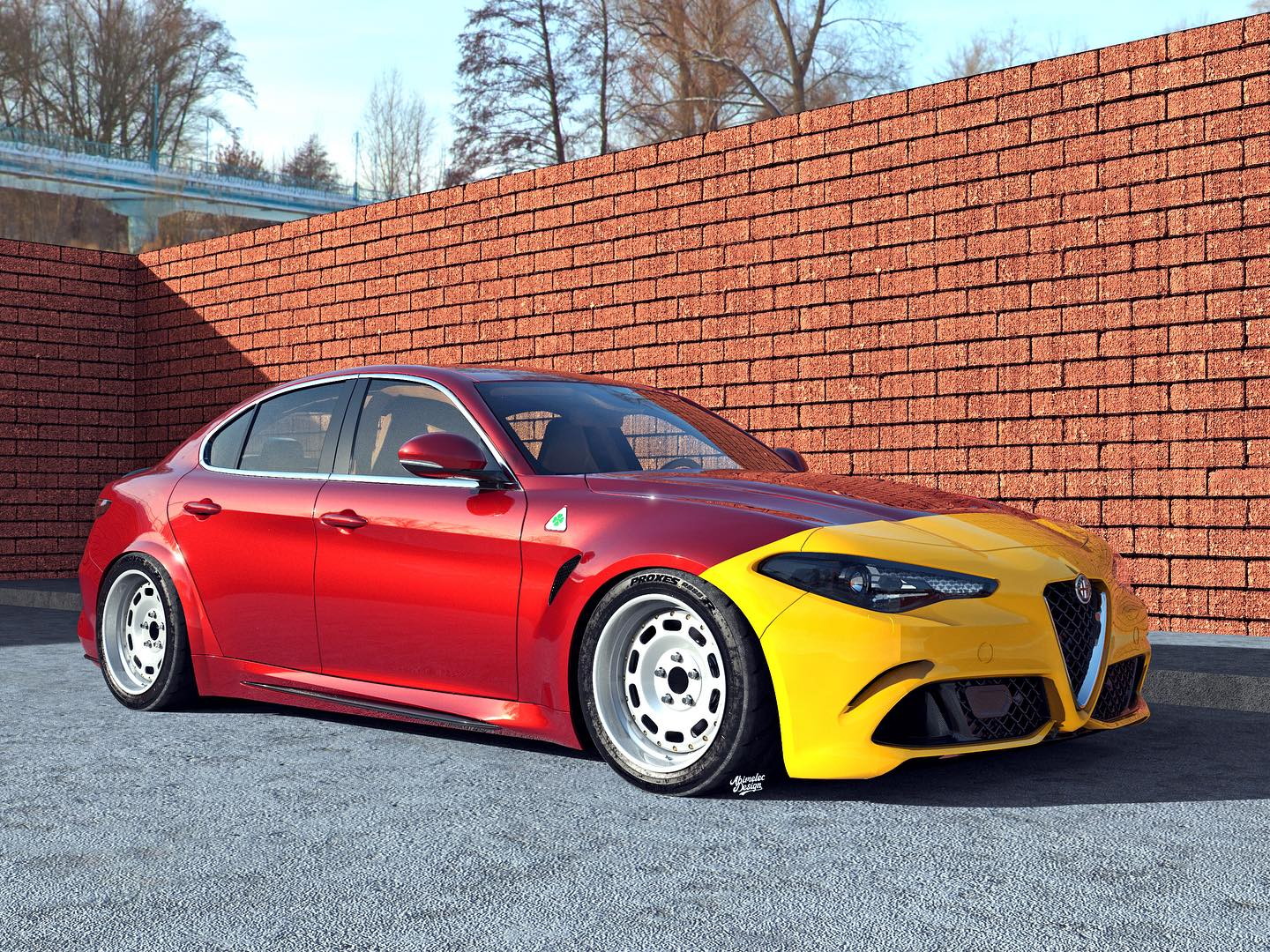 Retro-Modded Alfa Romeo Giulia Quadrifoglio Looks Sick in Unofficial CGIs