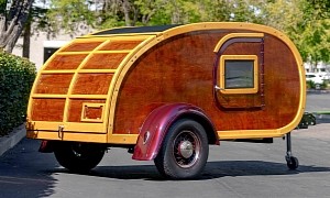 Retro-Styled Wayne Davis Teardrop Trailer Would Look Perfect Hooked Up to a Classic Car