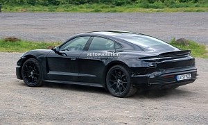 Revised Porsche Taycan Shows Off New Cockpit, Ducktail Spoiler