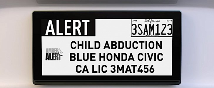 Digital license plates would be capable of showing Amber alerts