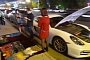 Rich Kid Porsche Cayman Owner Sells Scarves on the Sidewalk for Gas-Money