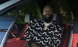 Rick Ross Feels Just Like a Boss When He Out for a Night Drive in His Rolls-Royce Dawn