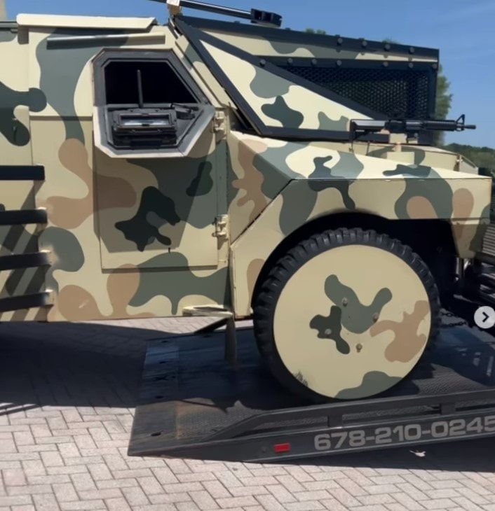 Rick Ross Shows Off His New Camouflage Tank