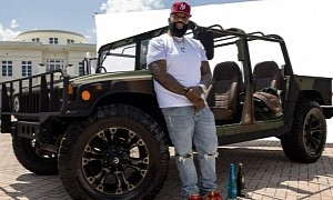 Rick Ross Shows Off His Louis Vuitton Leather-Interior Hummer, It's a Perfect Match