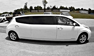 Ride in Nissan Leaf Limo