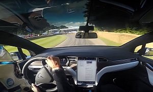 Ride Inside the Tesla Model X Electric SUV at the Goodwood FOS Hill Climb
