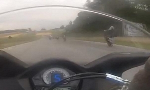Rider Crashes in the Strangest Way Possible