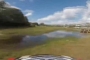 Rider Crashes Silly into Pond instead of Driving through