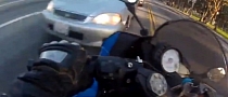 Rider Dodges 5 Cars in 4 Seconds