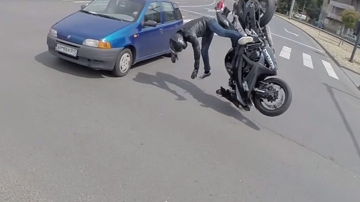 Bike crash in Romania
