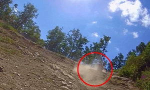 Rider Safe after Terrible ATV Uphill Crash