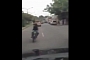 Riding Backwards Scooter Crash