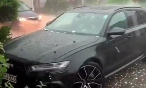RIP: Watch an Audi RS6 Being Savagely Struck by Hail
