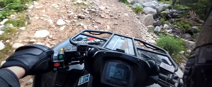 Trail ripping in Canada on a 2021 Kawasaki Brute Force 750 ATV