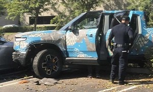 Rivian Employee Crashes Test Truck Near California Offices