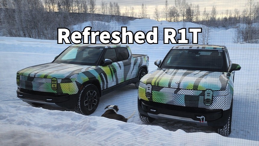 Rivian is testing camouflaged R1T and R1S in Alaska