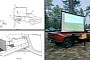 Rivian Patents a Movie Projector Accessory for the Gear Tunnel