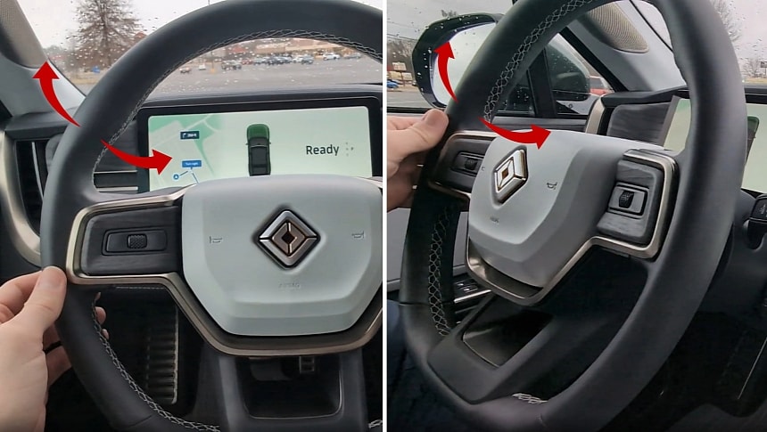 Rivian R1S owner terrified to see the steering wheel coming loose
