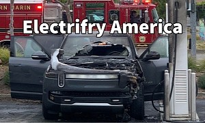 Rivian R1T Burnt While Charging at an Electrify America Station, Is This Becoming a Habit?