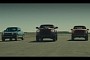 Rivian R1T Drag Races Ford F-150 Raptor and Ram 1500 TRX, Winner Takes It All