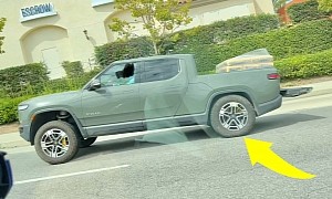 Rivian R1T Gets the Toughest of Jobs: Squats While Hauling a Pallet of Concrete Mix