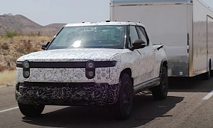 Rivian R1T Makes Towing 11k Pounds on the Davis Dam Grade Look Like Child Play