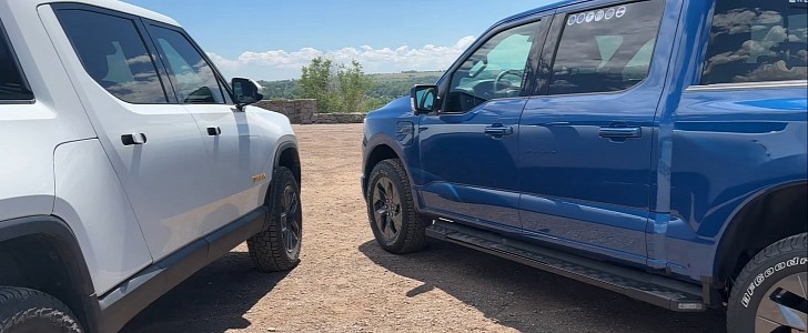 Rivian R1T owner gets to drive the Ford F-150 Lightning
