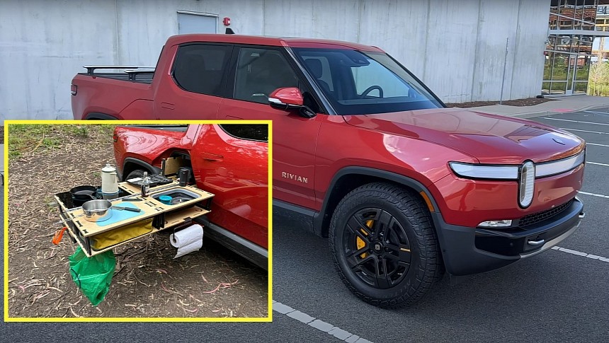 Rivian R1T and the Thunderbolt Camping Kitchen
