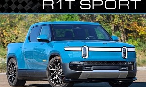 Rivian R1T Sport Pickup Looks Plain and Ugly, a Weird Case of Lowered CGI Truck
