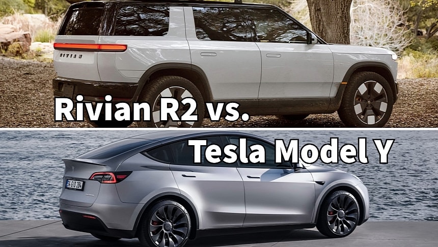 Rivian R2 versus Tesla Model Y
