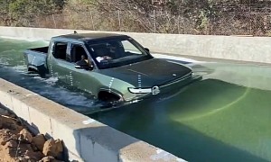 RJ Scaringe Shows Impressive Video of Rivian R1T Water Fording in a Tank