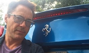 Robert Downey Jr. Enjoys Driving His Loaner Ferrari California T <span>· Video</span>
