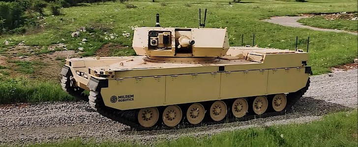 Type-X Robotic Combat Vehicle with Protector Remote Turret