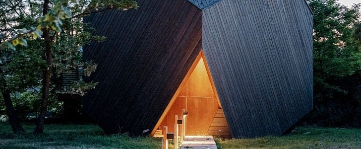 The Rock Cabins are an innovative tiny cabin resort that blends in with the surroundings