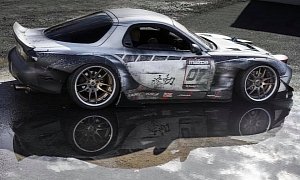 Rocket Bunny Mazda RX-7 Gets Weathered Wrap for Awesome Beater Look