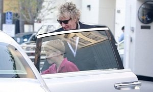 Rod Stewart and Son Alastair Seen Hopping In a Rolls-Royce Ghost: all Smiles