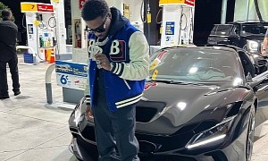 Roddy Ricch Shares Video Overspeeding in a Ferrari F8 Tributo, Not Recommended