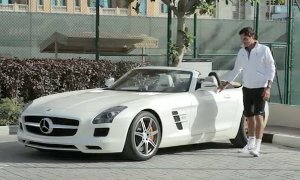 Roger Federer Puts 2012 SLS AMG Roadster Through Its Paces