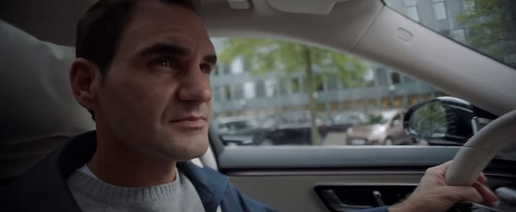 Roger Federer in the latest ad for Mercedes-Benz S-Class
