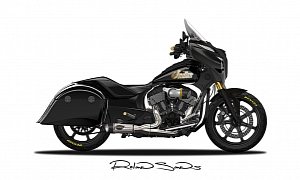 Roland Sands Custom Indian Chieftain Shows the Beauty of the Dark Side
