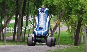 Roller Skate Car Is Fascinating One-Off, Has a V8 Instead of Toes