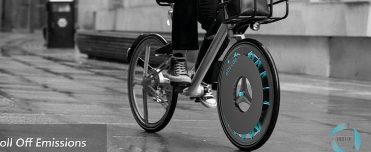 ROLLOE concept puts an air filtration system in your front bike wheel
