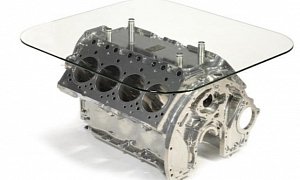 Rolls-Royce 6.75 V8 Engine Cylinder Block Coffee Table Probably Makes Waking Up Early Better