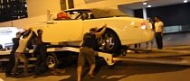 Rolls-Royce Drophead Gets Belly-Stuck on Trailer