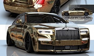 Rolls-Royce Ghost Black Badge Has Gold Chrome Reverie, Thinks Dubai Style Fits