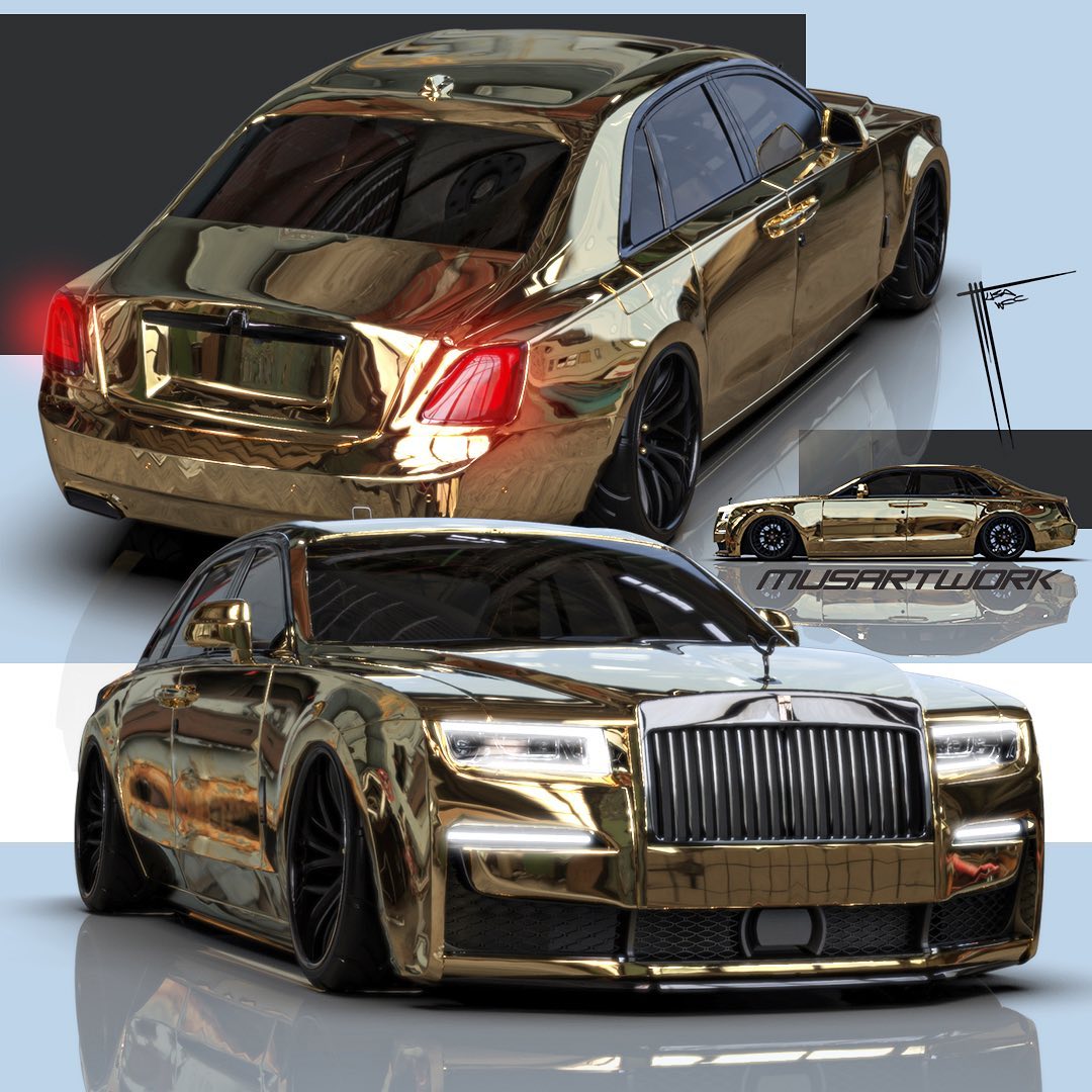 Gold Chrome and Black, Versace Rolls-Royce Looks Like a True